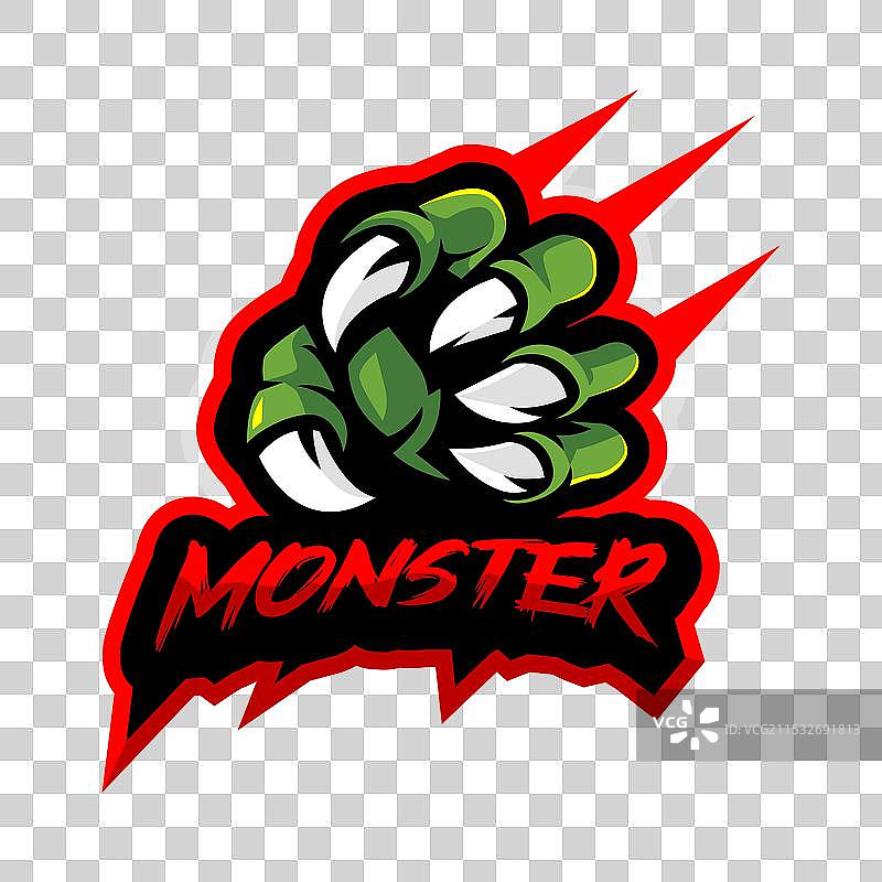 绿色怪物的爪子图片素材