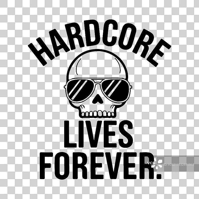 印有“硬核艺术”字样的T恤设计图片素材