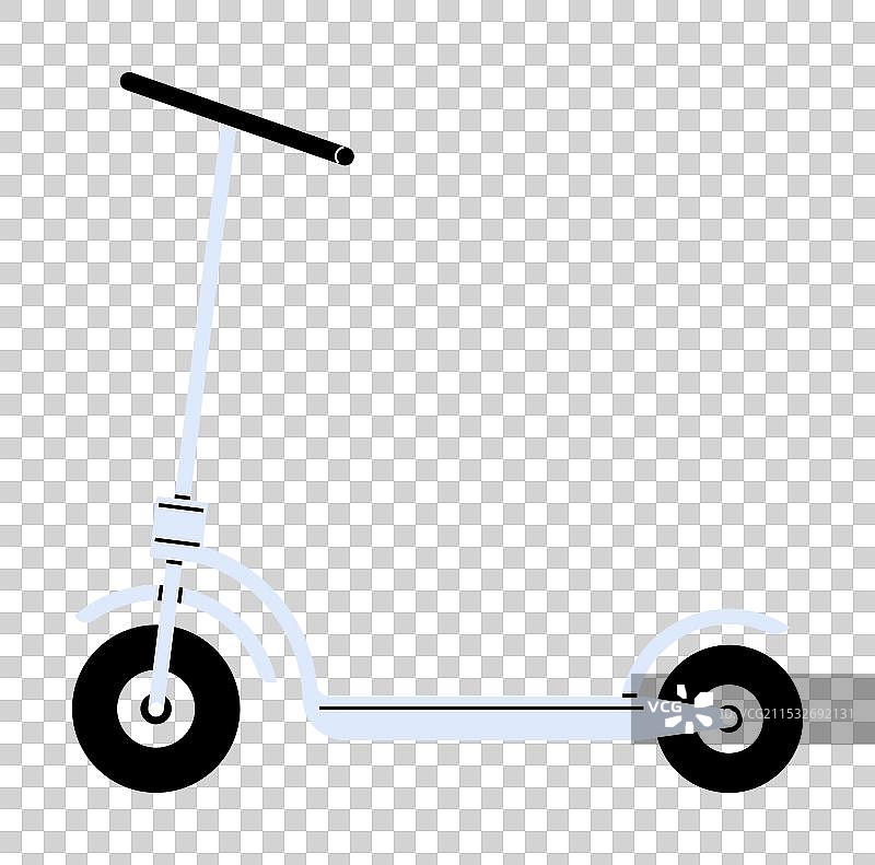 简单极简风格的滑板车绘画图片素材