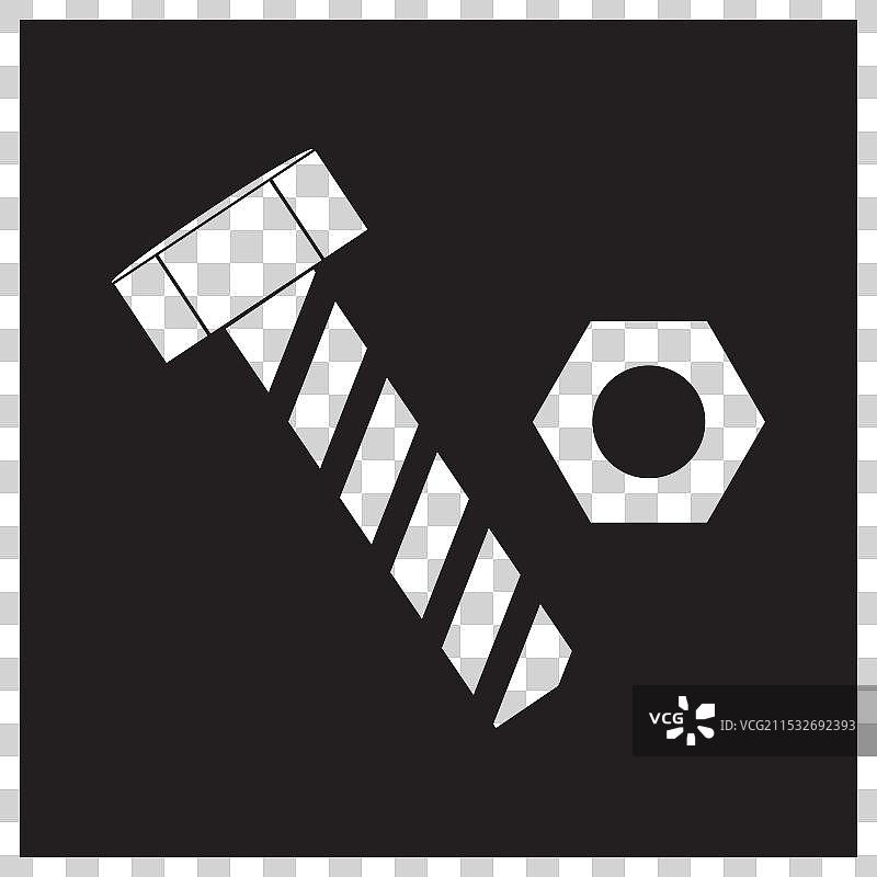 螺栓和螺母图标简单设计图片素材