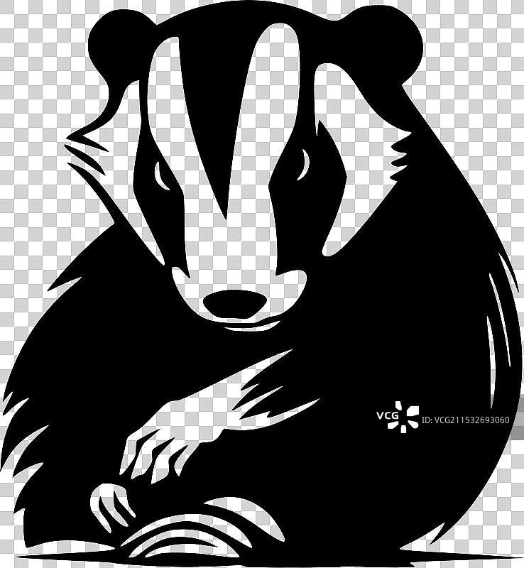 獾 - 高质量标志 - 适合T恤使用图片素材