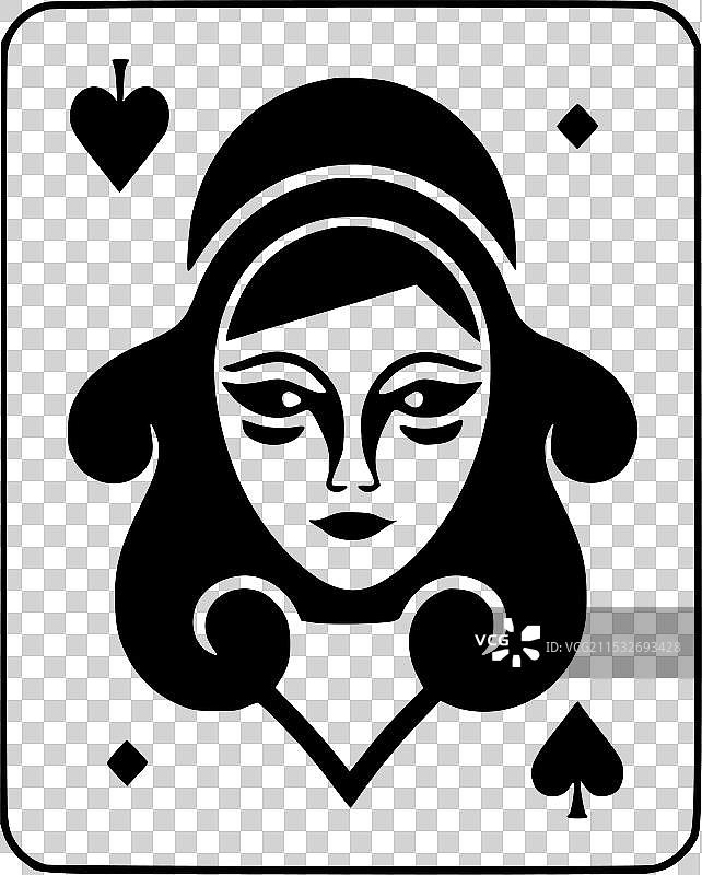 黑白孤立图标的卡片图片素材