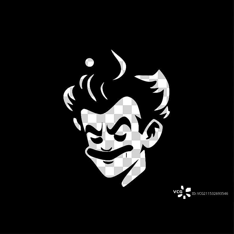 小丑 - 高质量标志 - 适合T恤使用图片素材