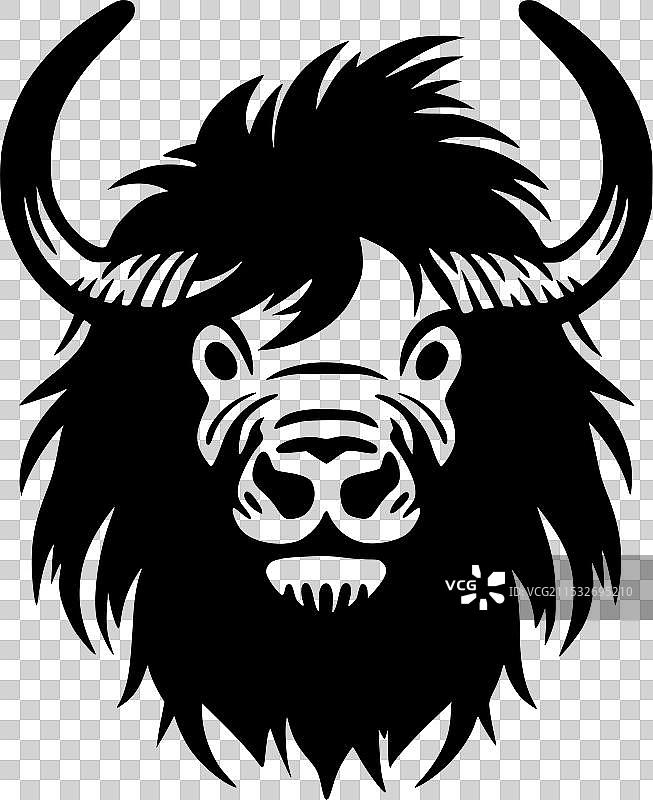 高地牛 - 黑白色孤立图标图片素材