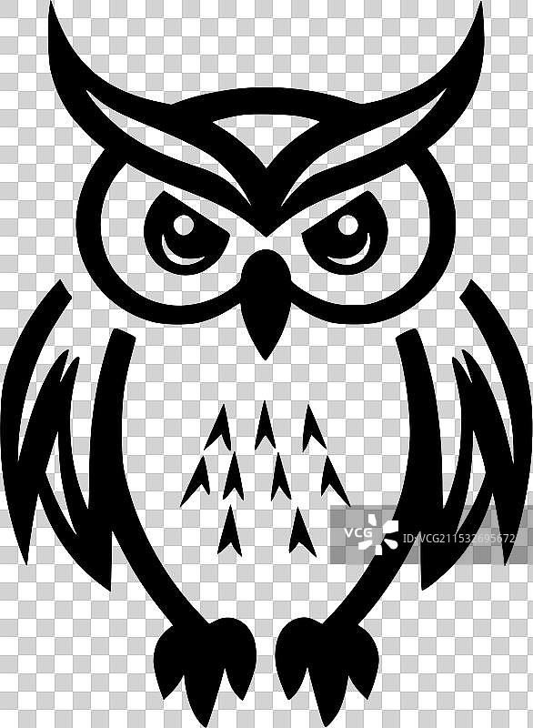 猫头鹰 - 高质量标志 - 适合T恤设计图片素材