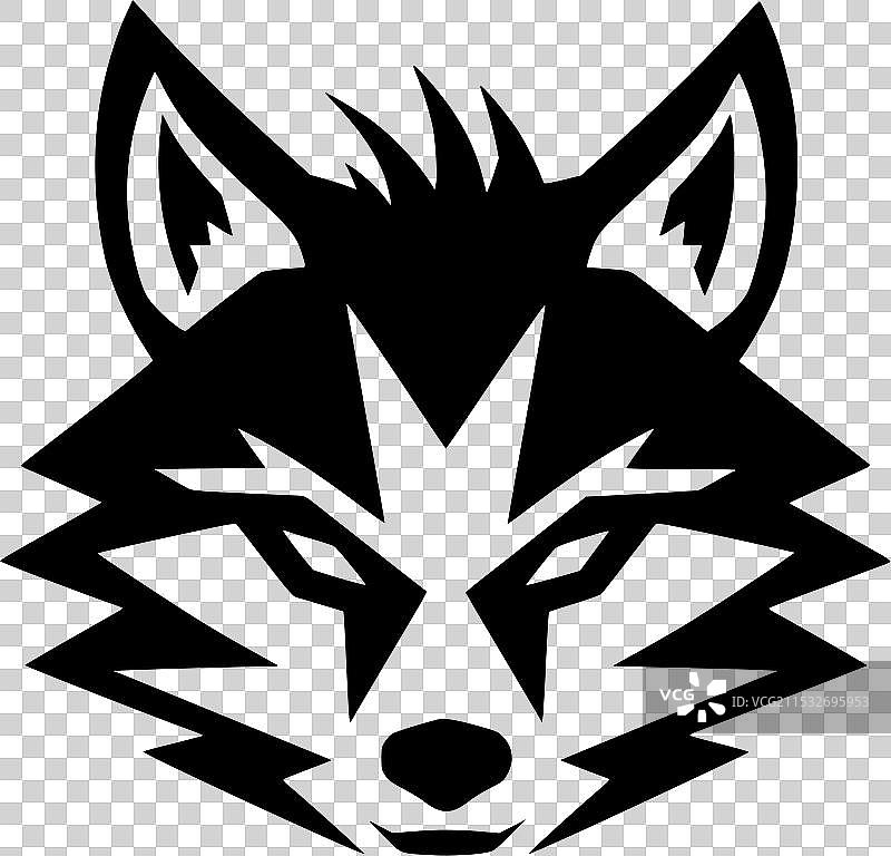 浣熊 - 极简风格的平面logo图片素材