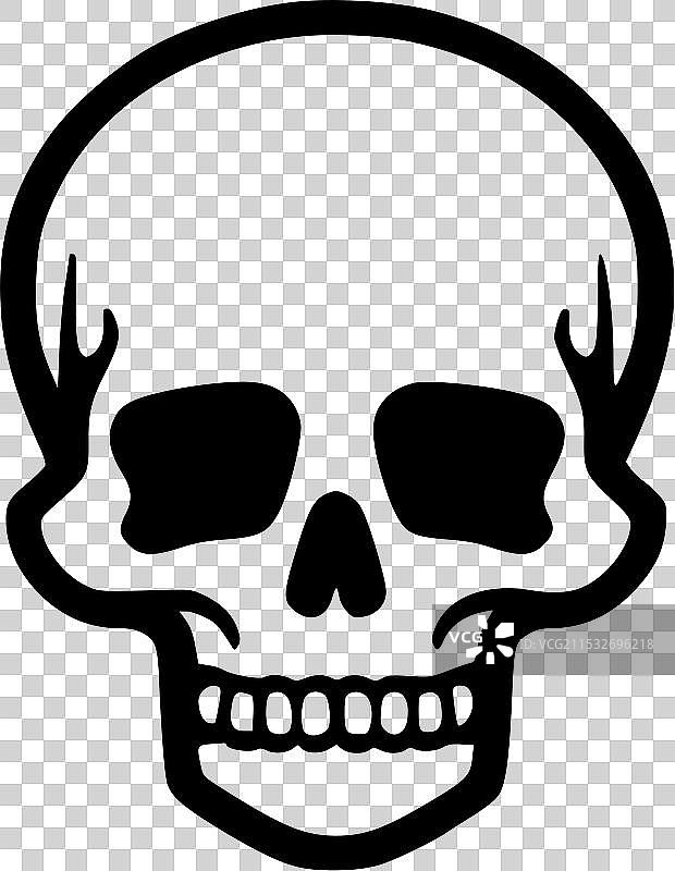 骷髅 - 高质量标志 - 适合T恤使用图片素材