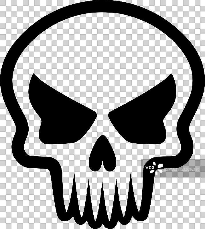 骷髅 - 黑白色图片素材