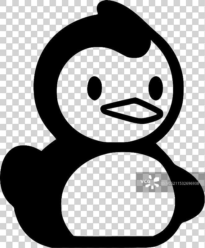 玩具鸭 - 极简风格的平面logo图片素材