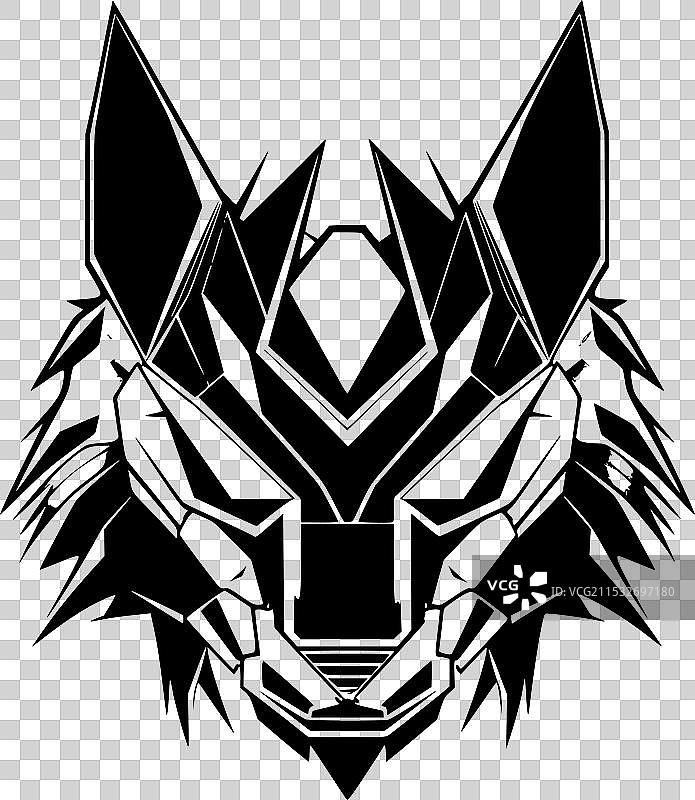 黑白狼图片素材