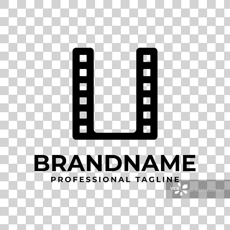 字母U电影标志，完美适用于电影或影院图片素材