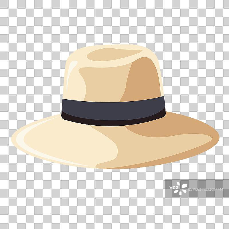 夏季海滩草帽与特里布利帽的图片图片素材