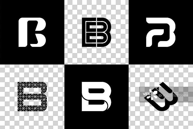 字母B的字体和标志设计图片素材