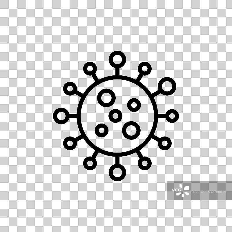 细菌图标，背景为白色图片素材