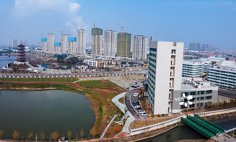 鄂州 武汉 葛仙楼 华容区 长江职业学院 电商大道图片素材