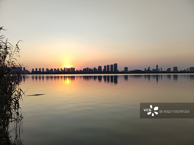 黄家湖日落图片素材
