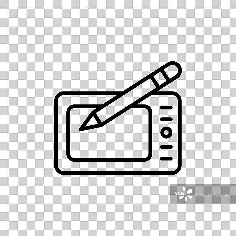 图形平板图标，背景为白色图片素材