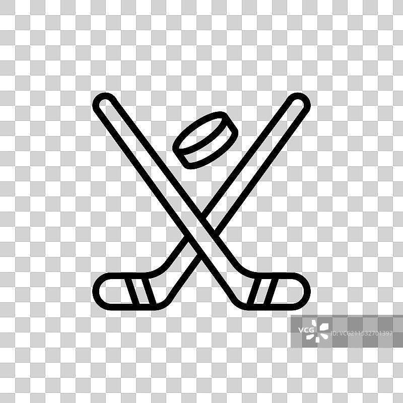 冰球棒图标，背景为白色图片素材