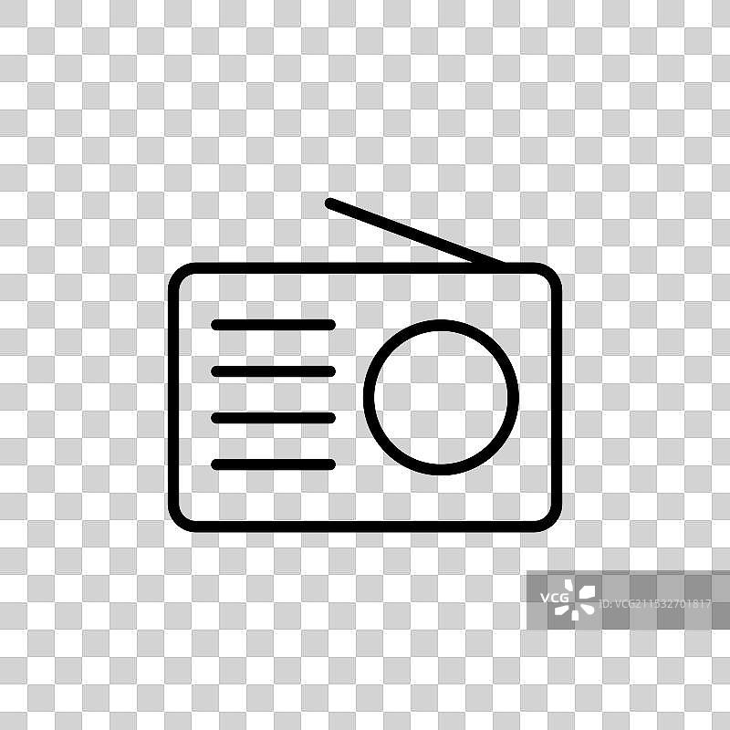 白色背景上的收音机图标图片素材