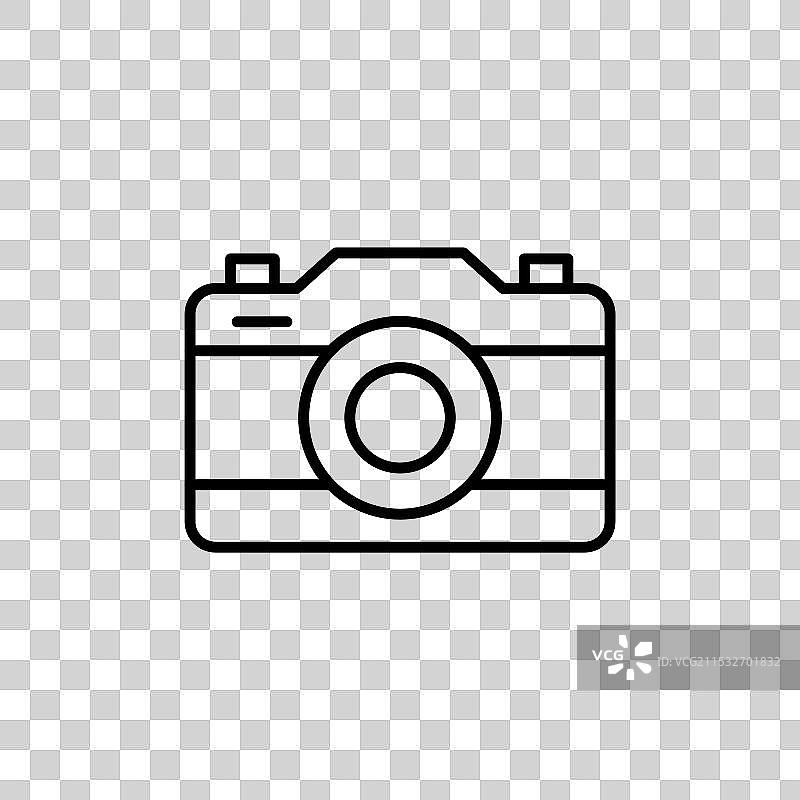 复古相机图标，背景为白色图片素材