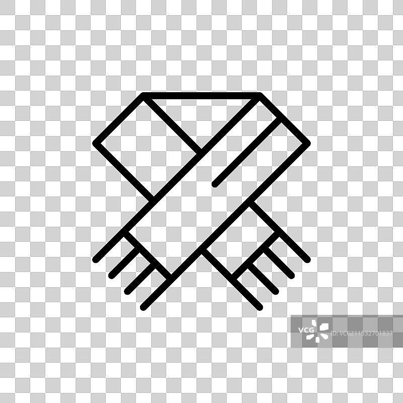 围巾图标，背景为白色图片素材