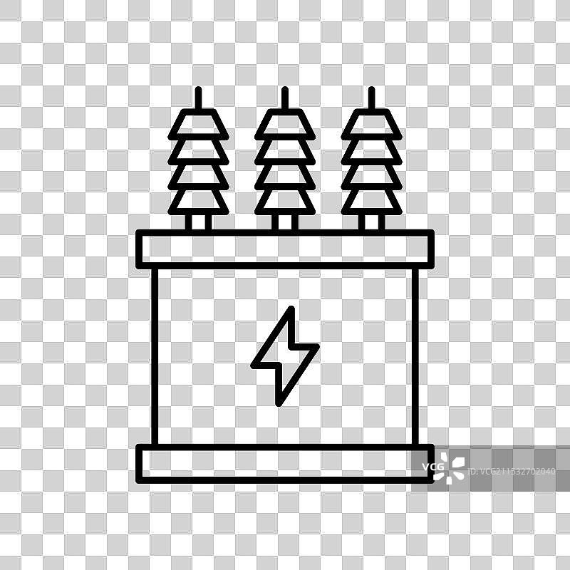 变压器图标，背景为白色图片素材