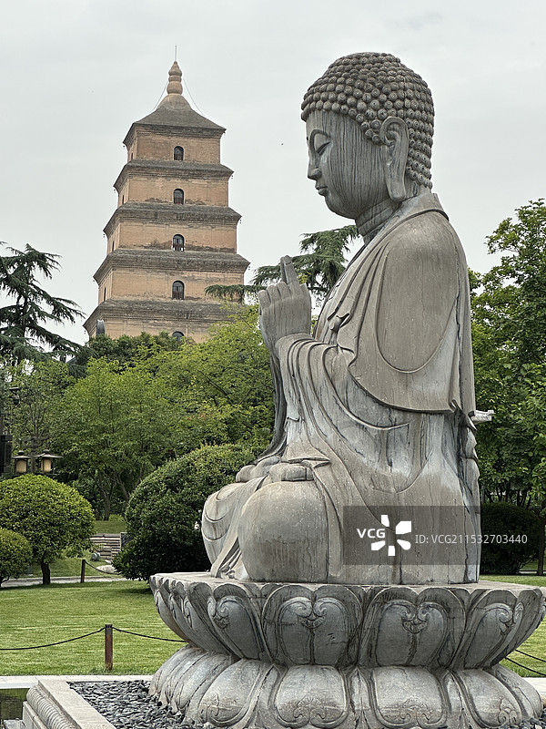 陕西西安大雁塔图片素材
