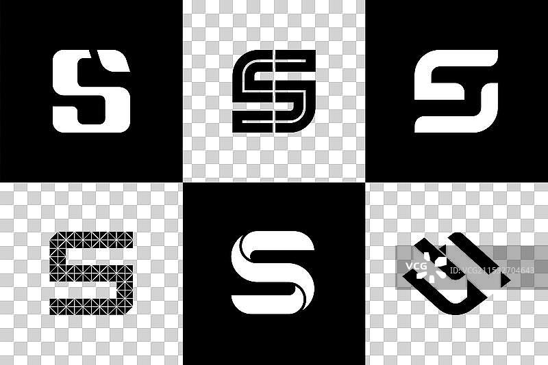 字母S的字体和标志设计图片素材