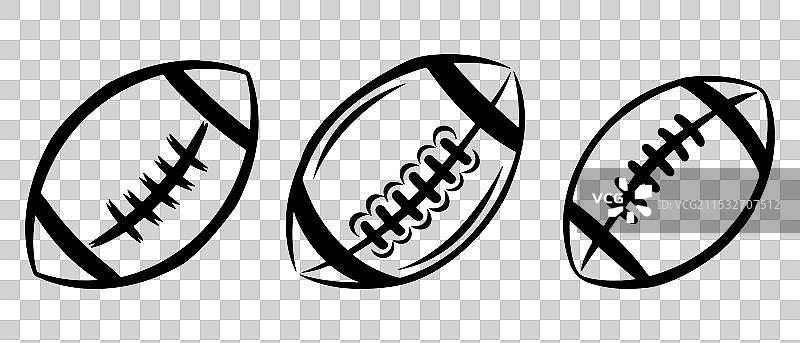 一组美式足球图片素材