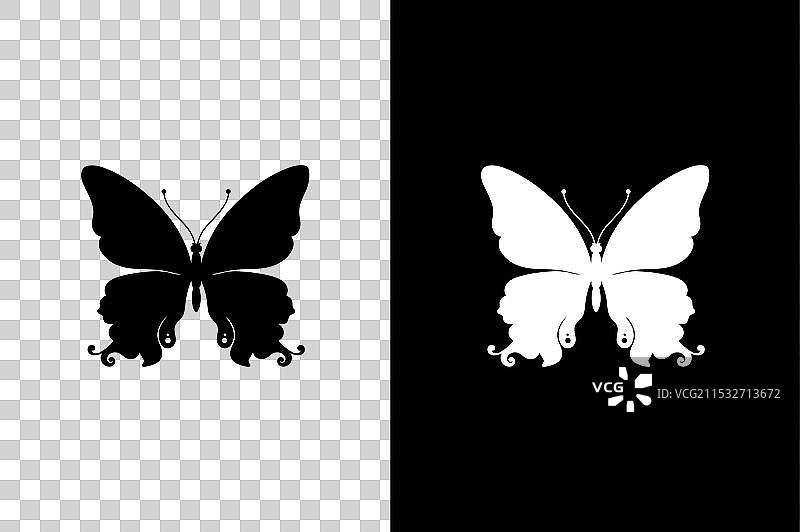 蝴蝶收藏剪影图片素材