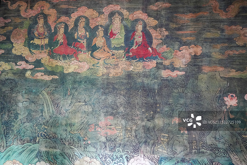 北京西山模式口法源寺 中国三大壁画图片素材