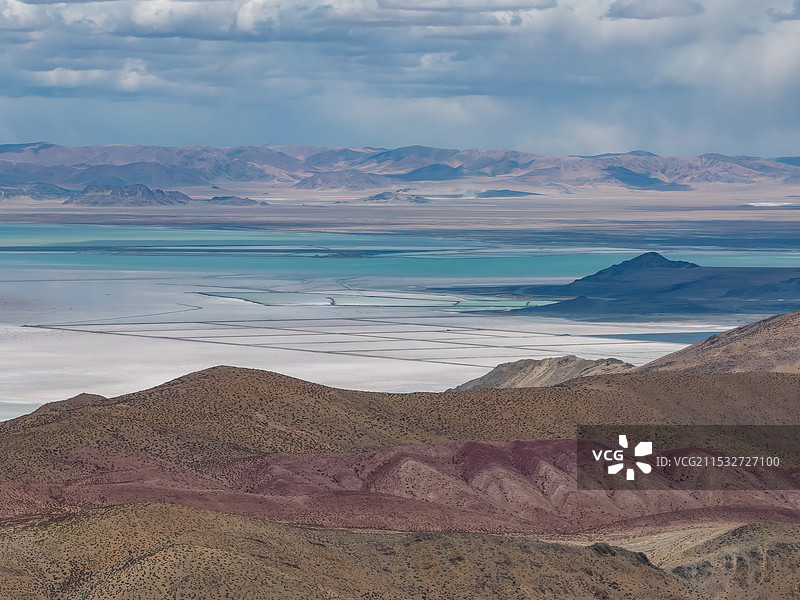 西藏阿里羌塘无人区塔若措高空航拍图片素材