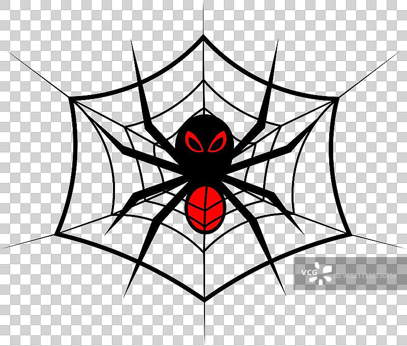 万圣节黑寡妇蜘蛛及其蛛网图片素材