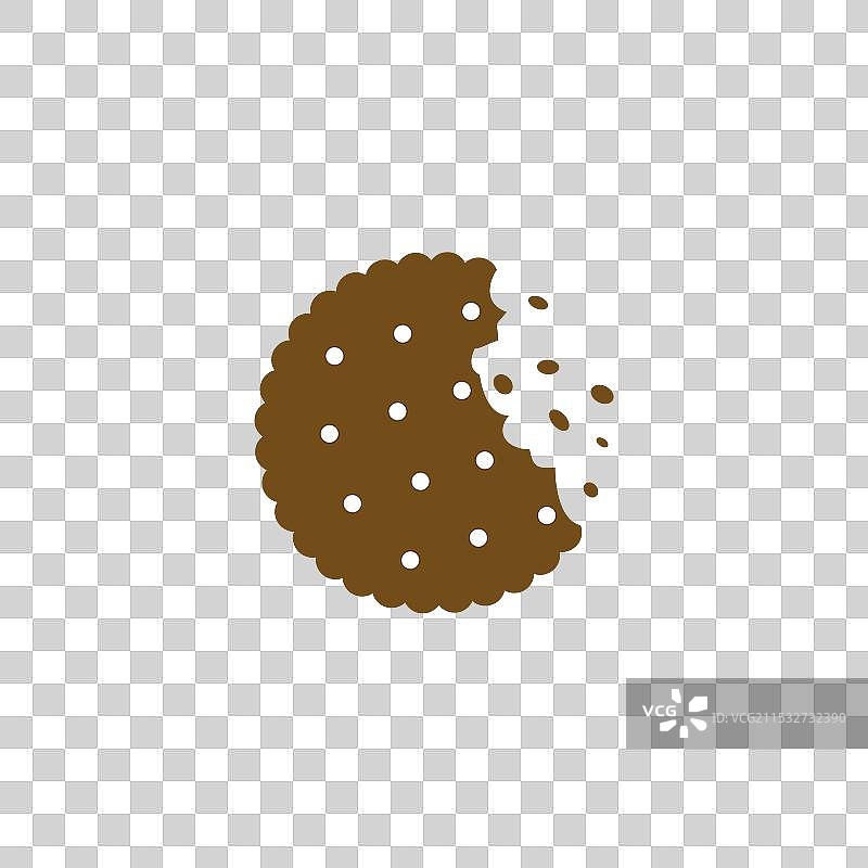 饼干图标标志，孤立在白色背景上图片素材