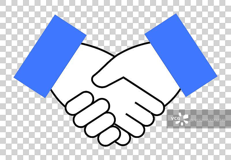 象征协议与合作的握手图标图片素材