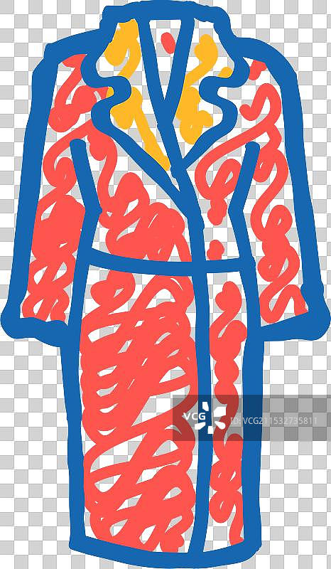 外套时尚服装图标涂鸦图片素材