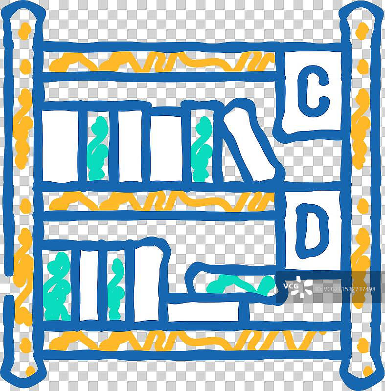 图书馆学校图标涂鸦图片素材