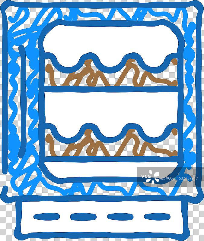 葡萄酒冷却器图标涂鸦图片素材