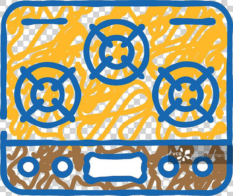 炉灶厨房设备图标涂鸦图片素材