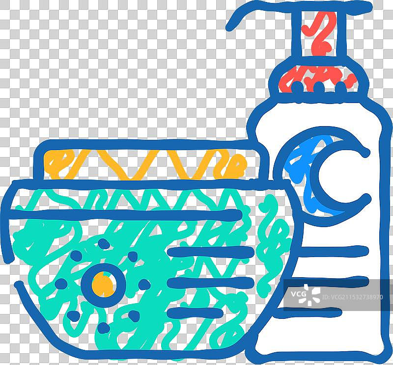 日夜霜包装图标涂鸦图片素材