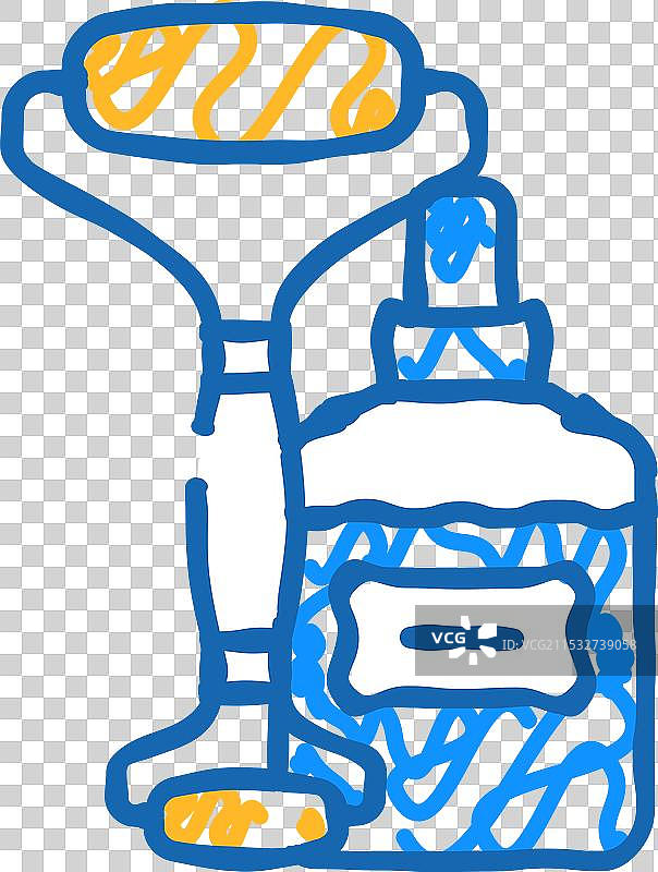 滚轮面部按摩器图标涂鸦图片素材