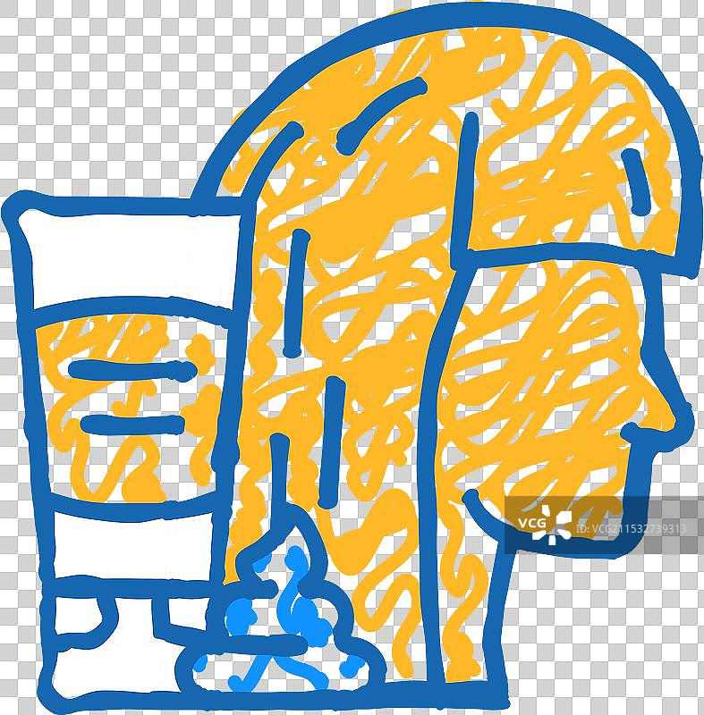 护发膏面膜或发胶包装图标涂鸦图片素材