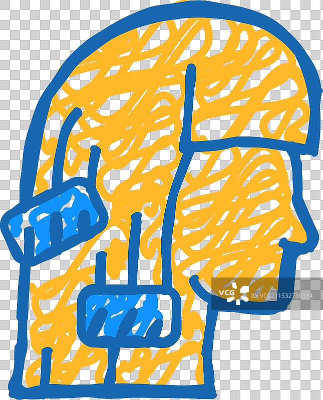 热包装和卷发器图标涂鸦图片素材