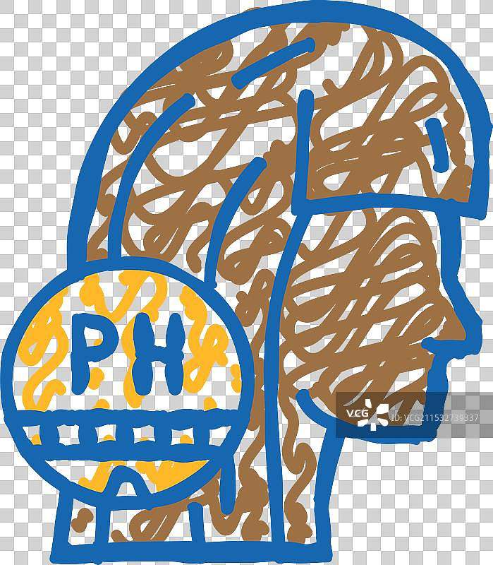 头皮pH平衡图标涂鸦图片素材