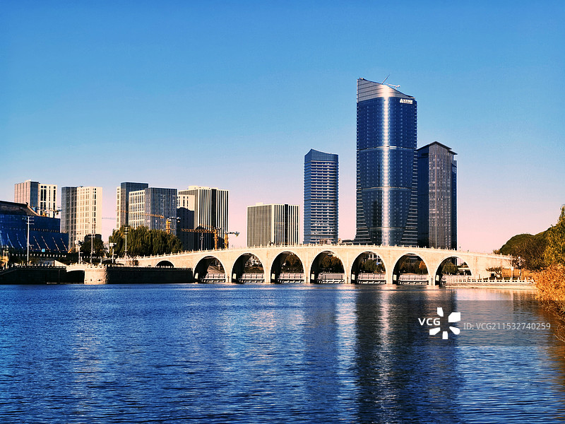 北京运河北关闸桥风光图片素材