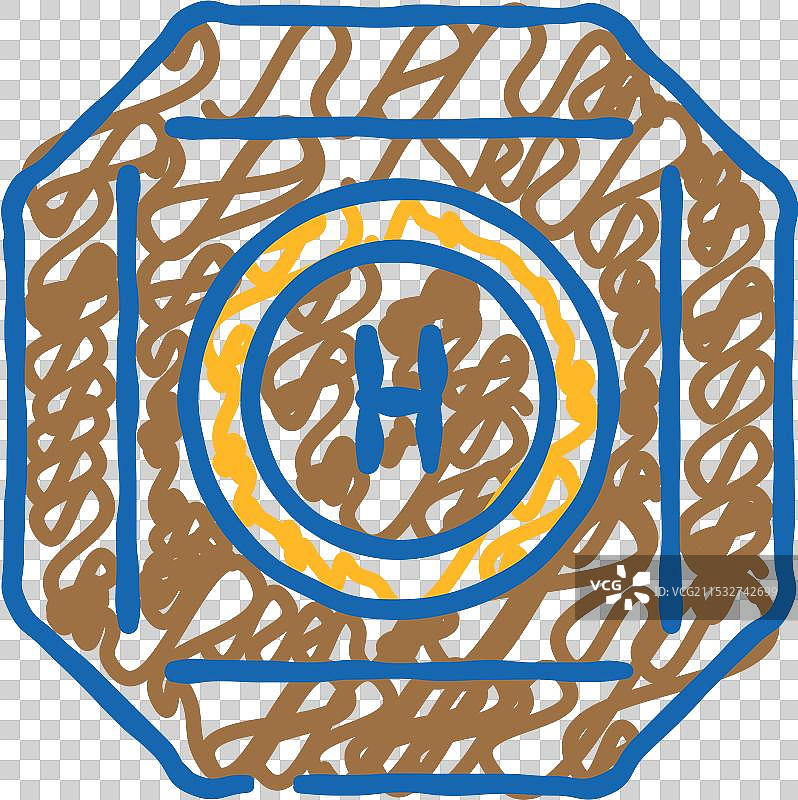 直升机停机坪图标涂鸦图片素材