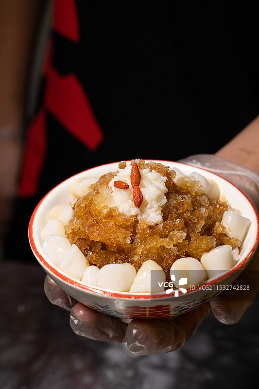 冰豆花冰汤圆红糖水凉虾醪糟刨冰冰粉图片素材