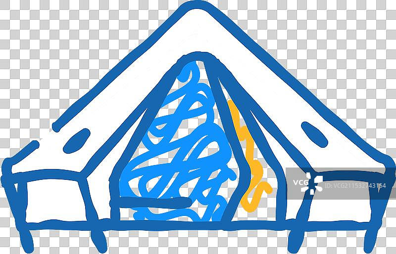 帐篷露营图标涂鸦图片素材