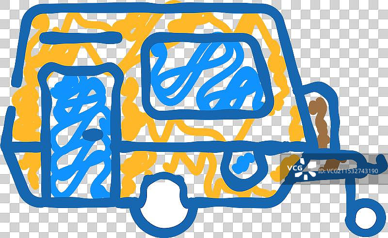 拖车露营图标涂鸦图片素材