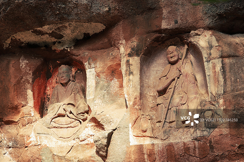 江南石窟江西赣州市通天岩雕像图片素材